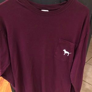 Pink long sleeve T-shirt